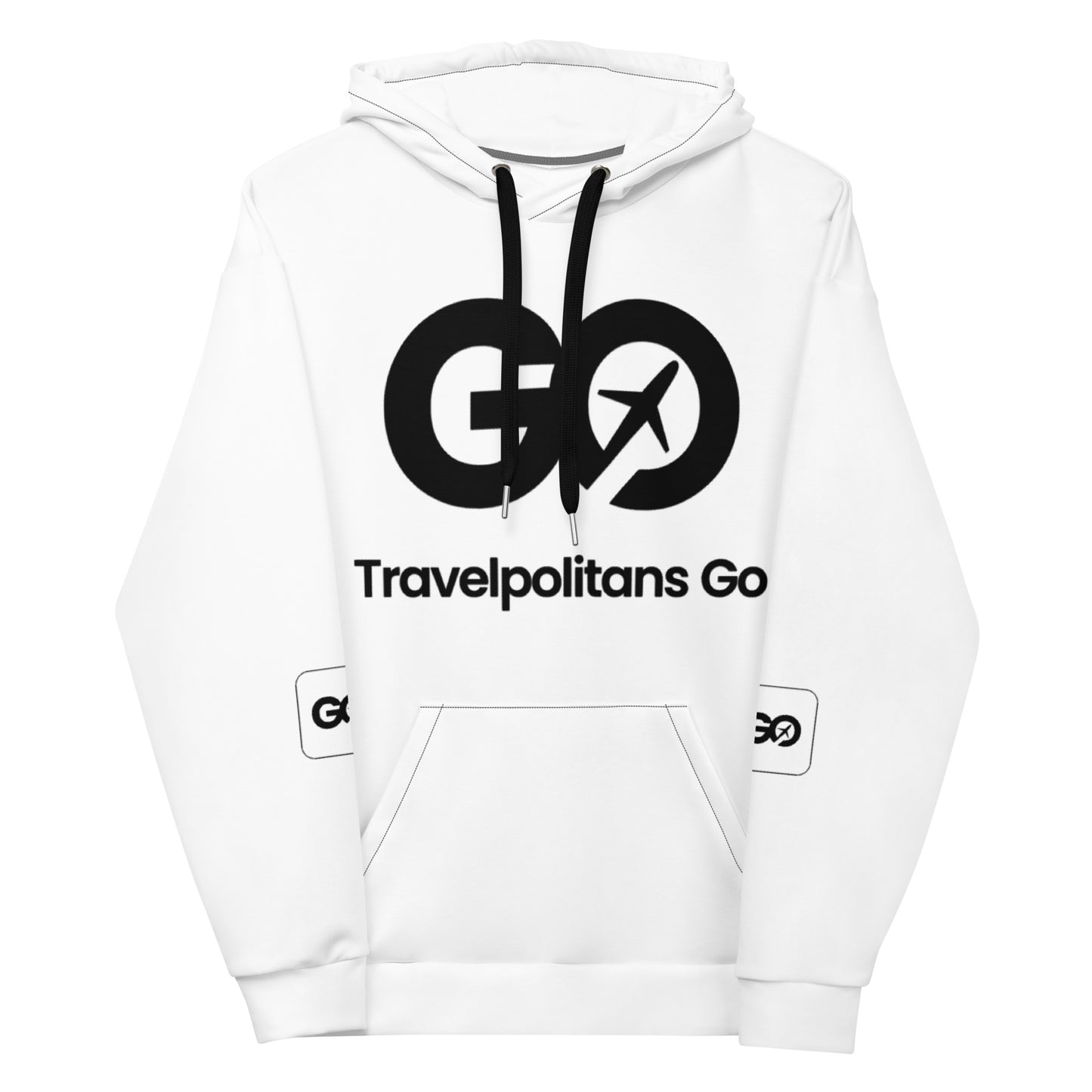 White Travelpolitans Go Hoodie