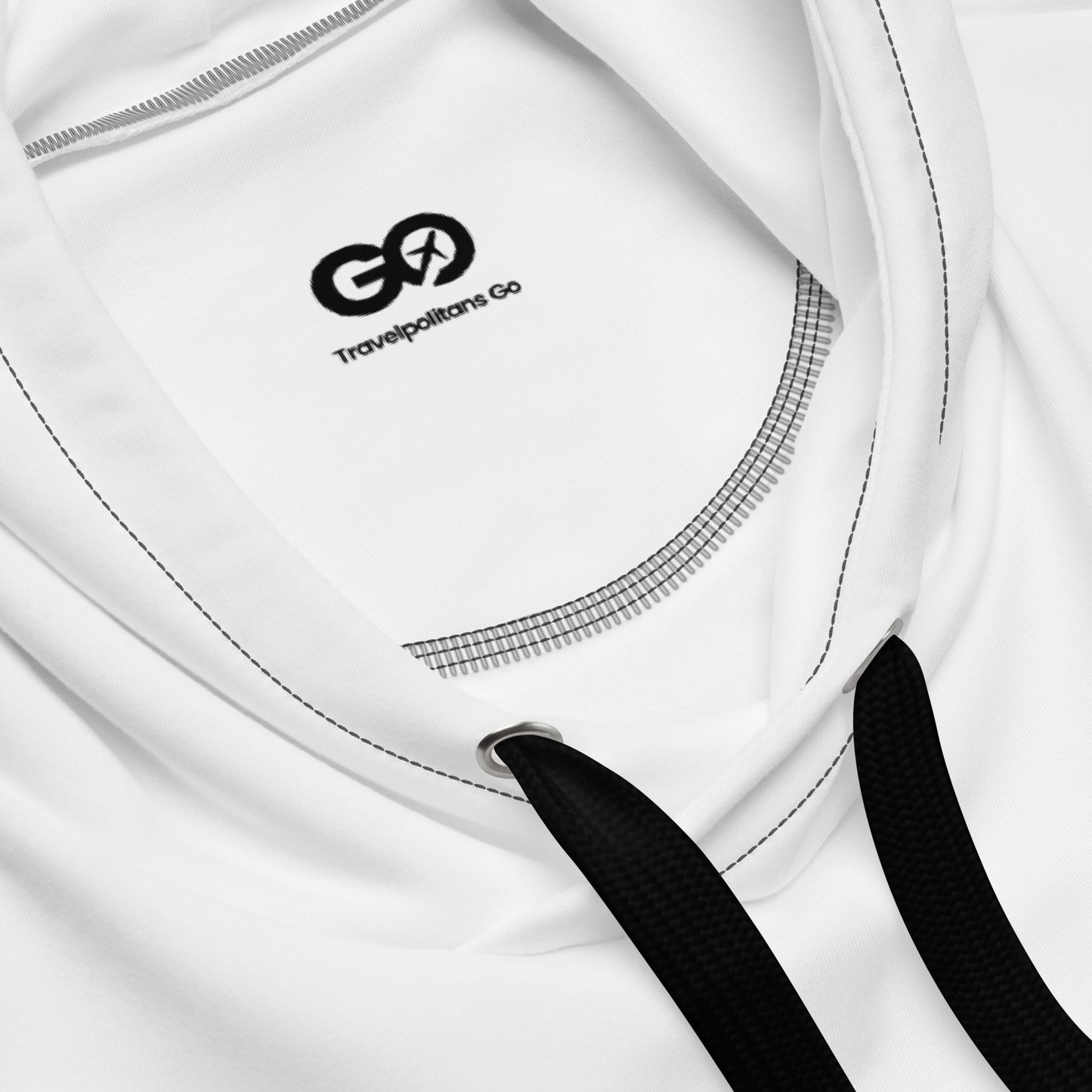 White Travelpolitans Go Hoodie