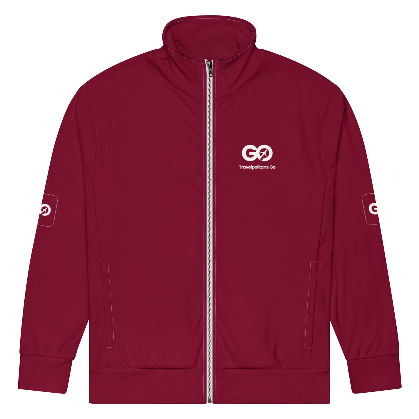 Burgundy Unisex Track Jacket