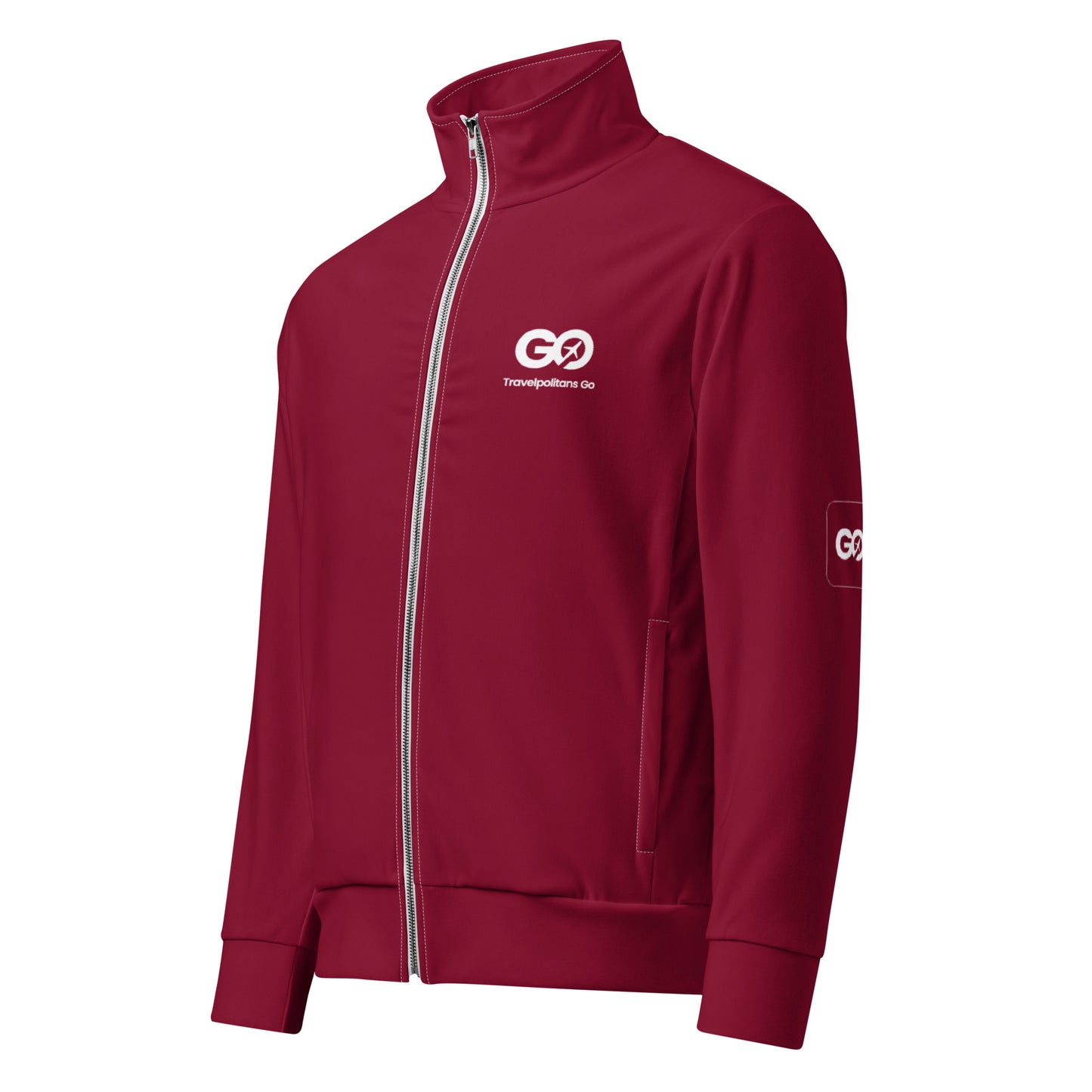 Burgundy Unisex Track Jacket