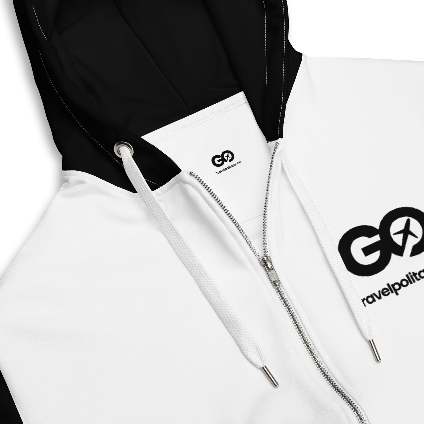 Men's Travelpolitan Blk & Wht Zip Hoodie
