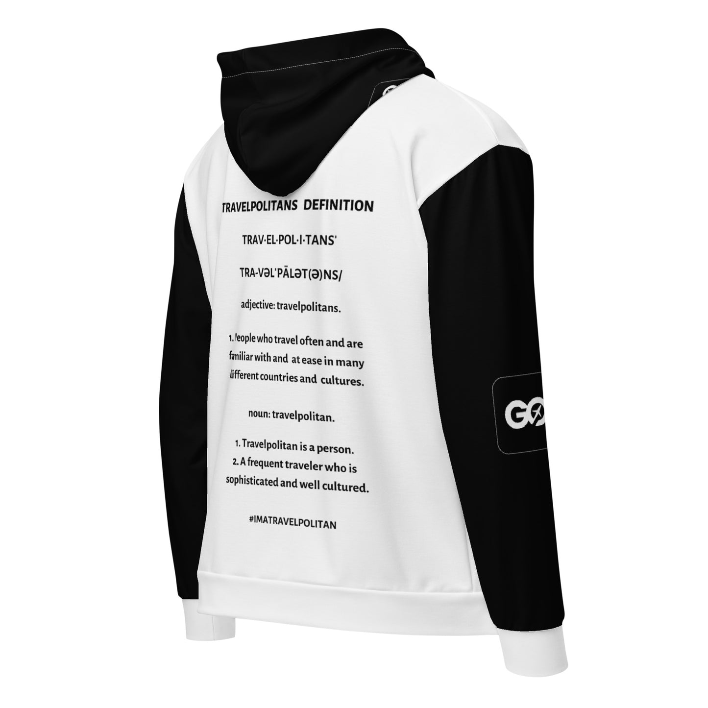 Men's Travelpolitan Blk & Wht Zip Hoodie