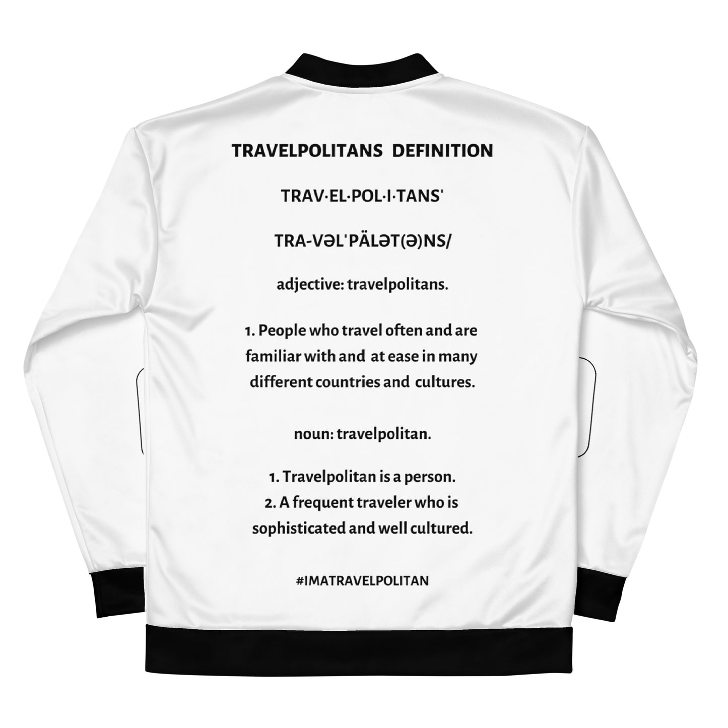 Unisex Black & White Bomber Jacket