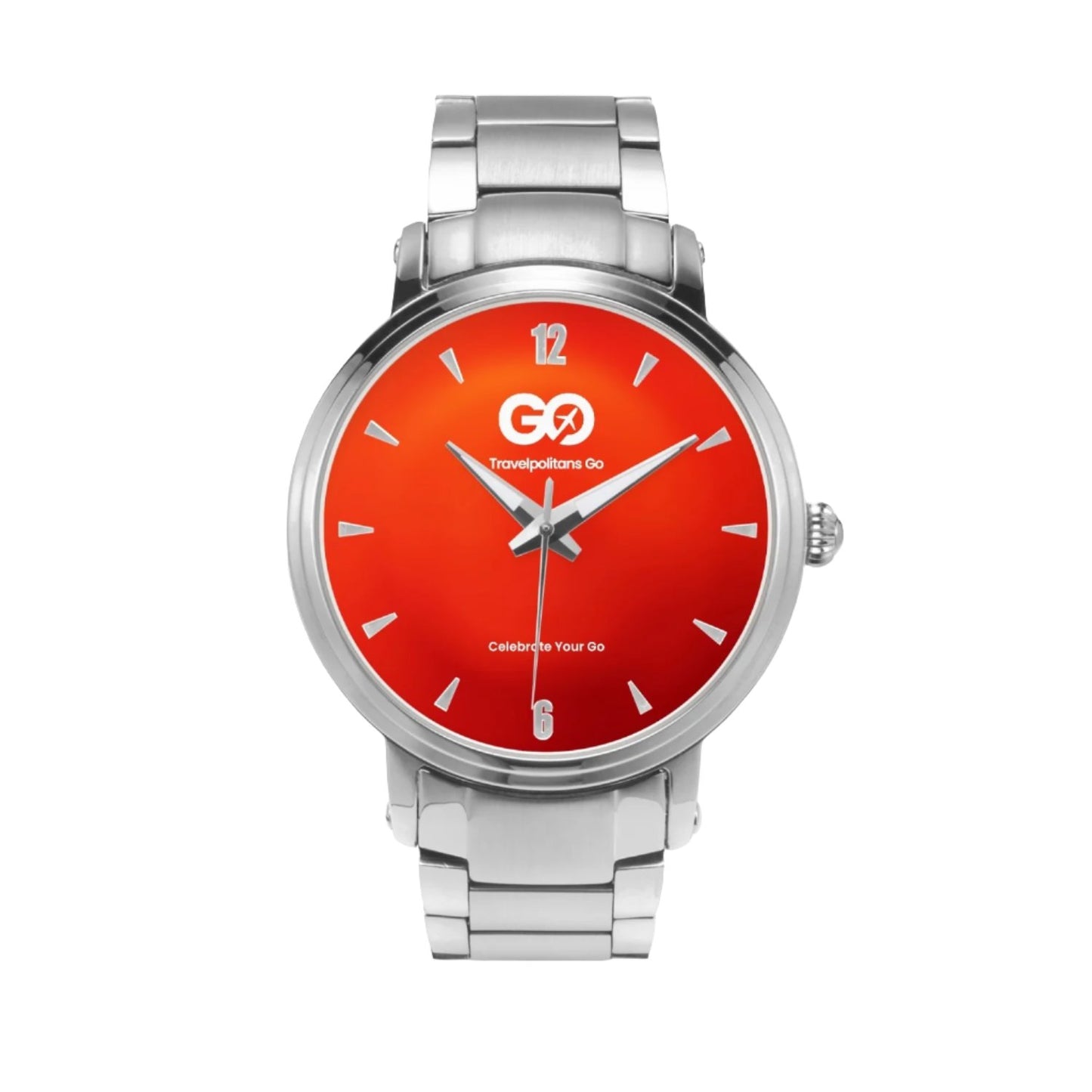Silver Red Sun Watch