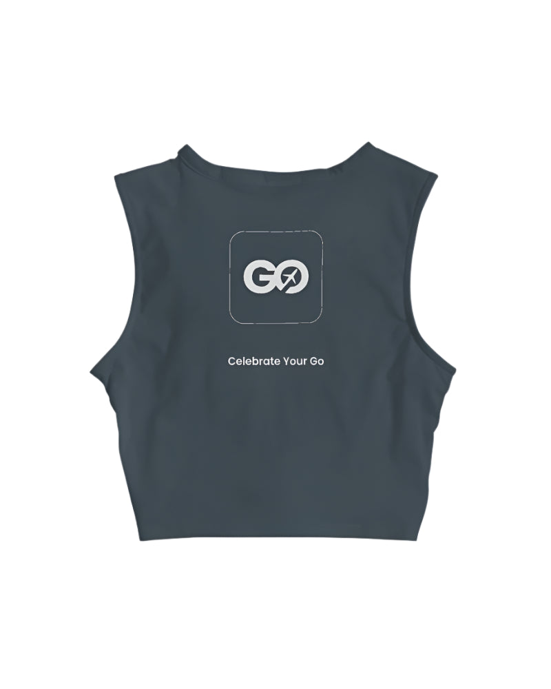 Women's Charcoal Twist-Front Tank
