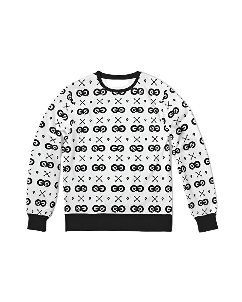 Men's White Signature Series French Terry Crewneck Pullover