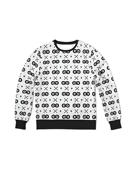 Men's White Signature Series French Terry Crewneck Pullover