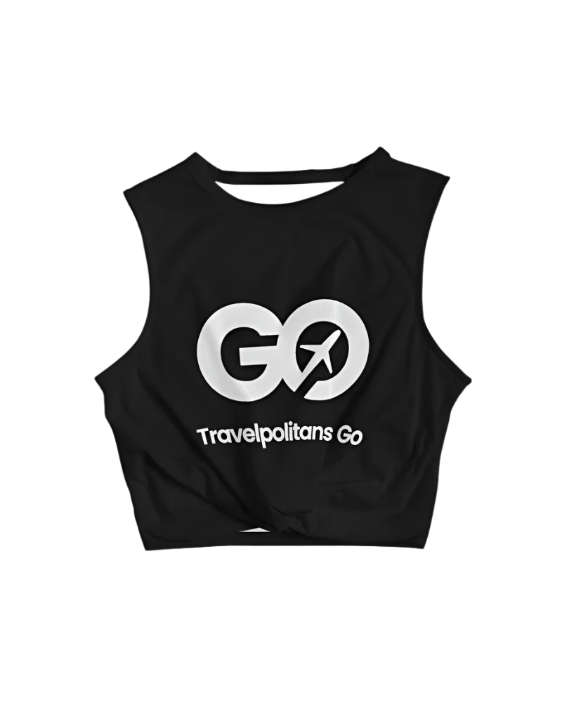 Women's Black Twist-Front Tank