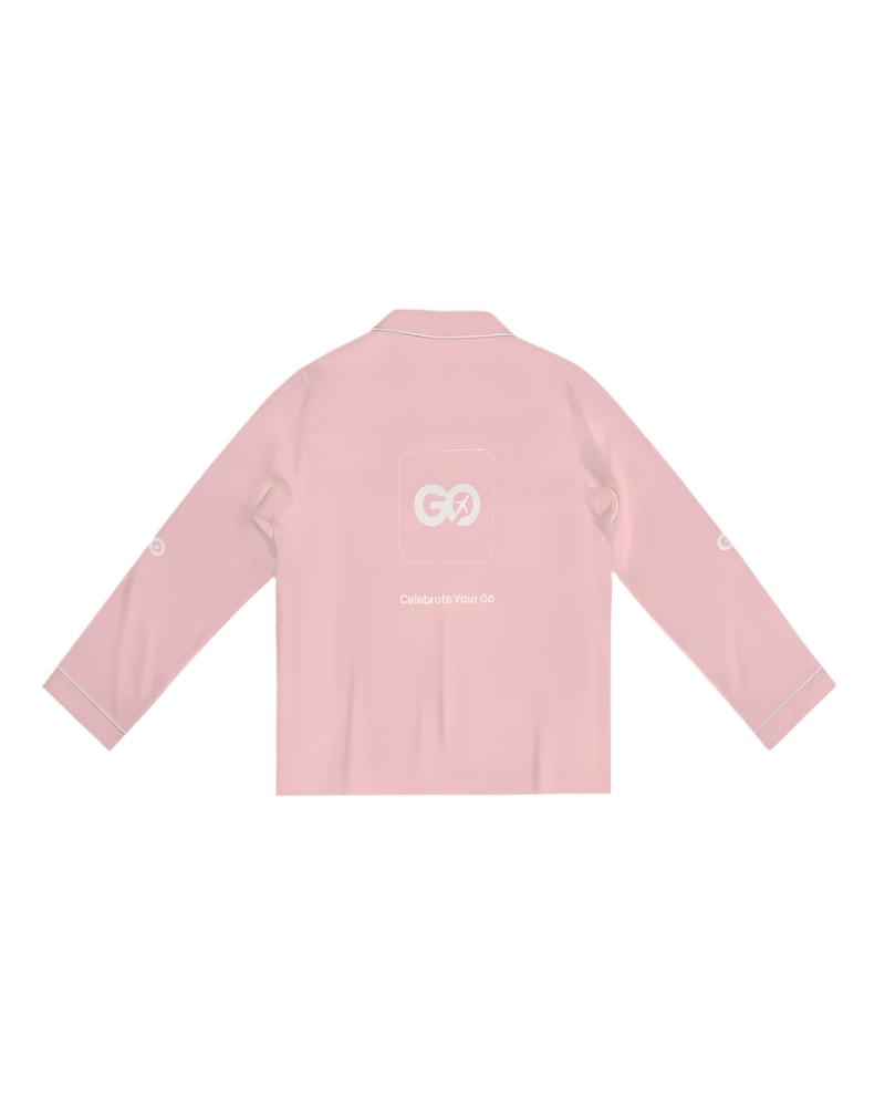 Women's Pink Satin Pajama Top