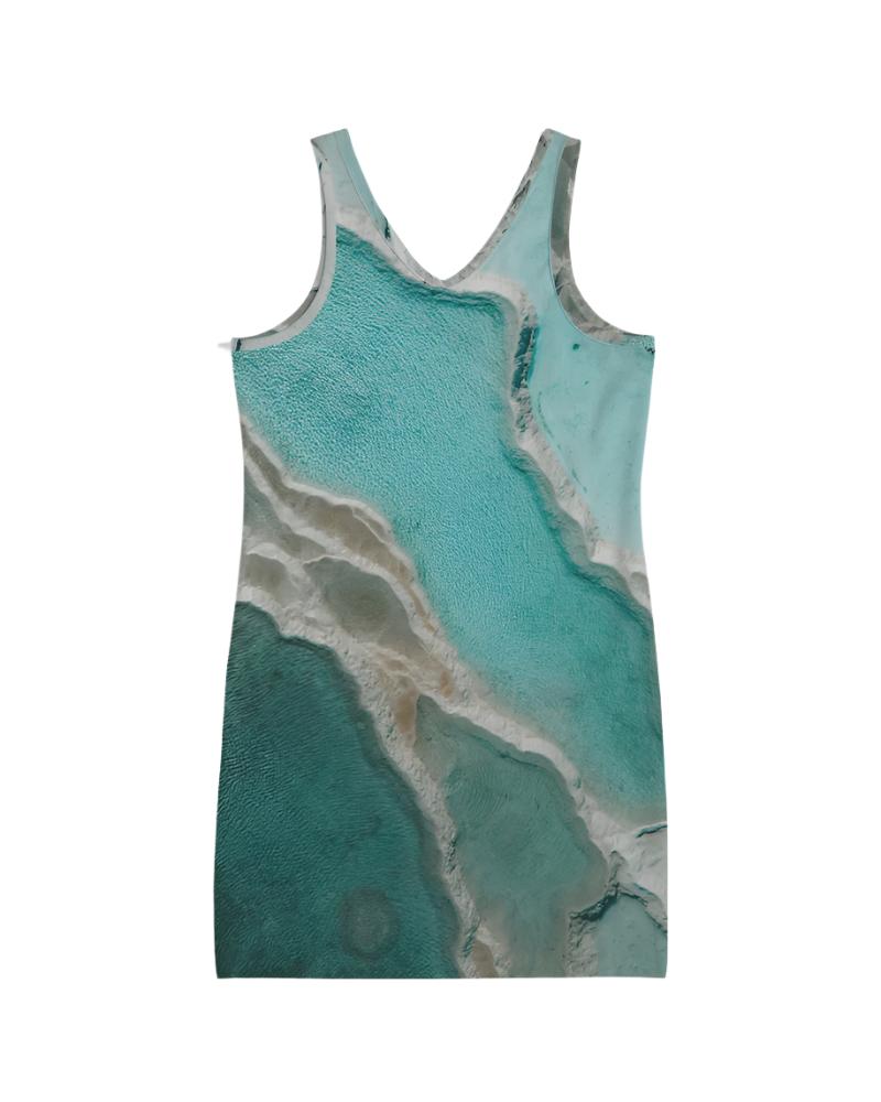 Women's Glacial Rib Knit V Neck Mini Dress