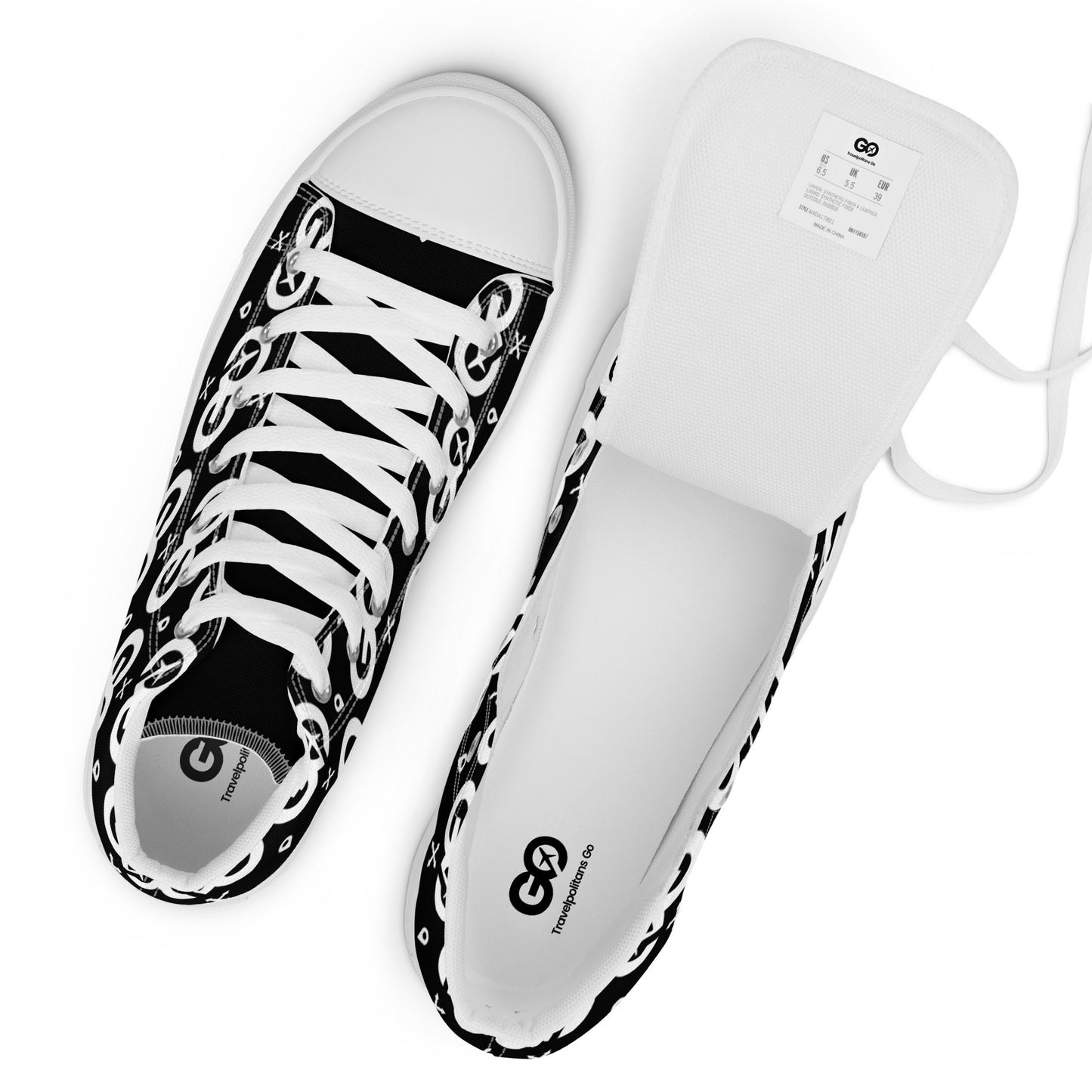 Men’s Black High-top Canvas Sneakers