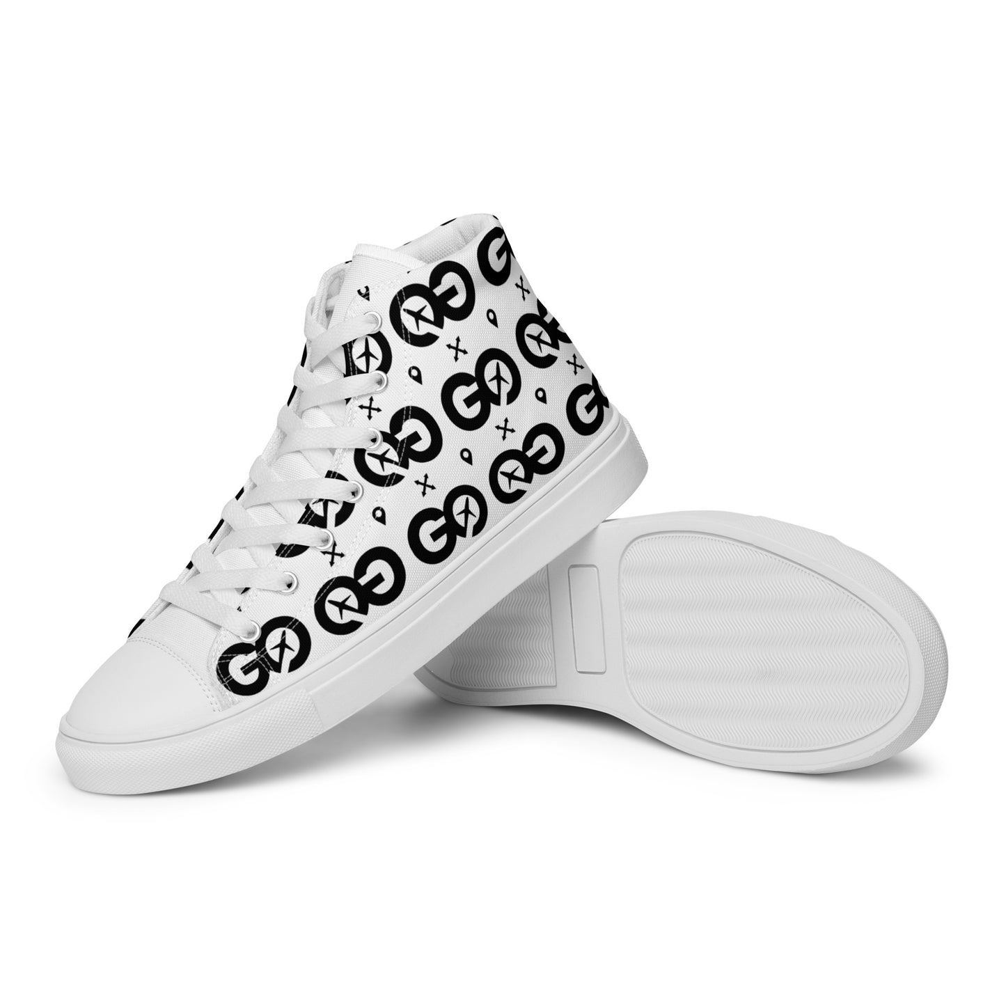 Men’s White High Top Canvas Sneakers