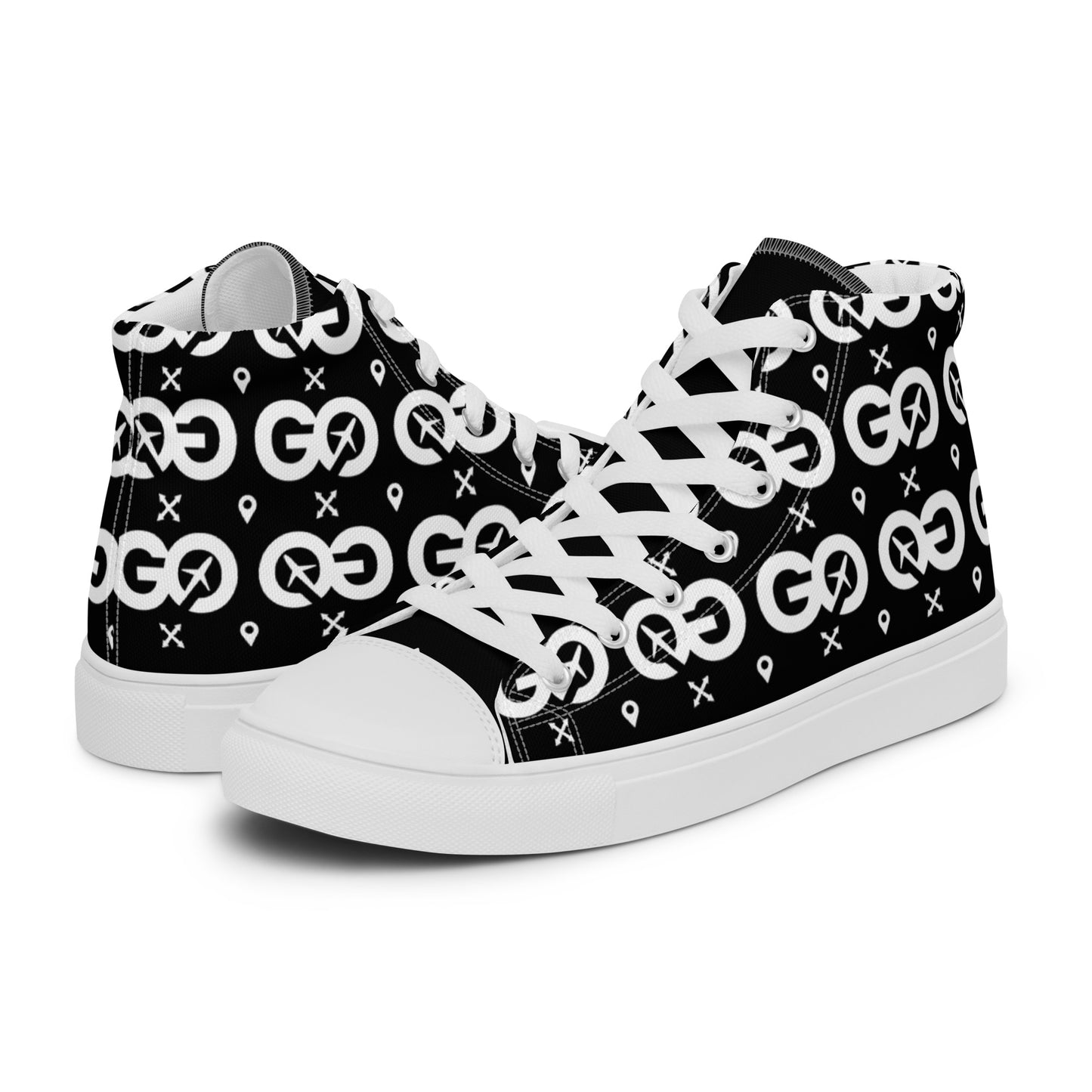 Men’s Black High-top Canvas Sneakers