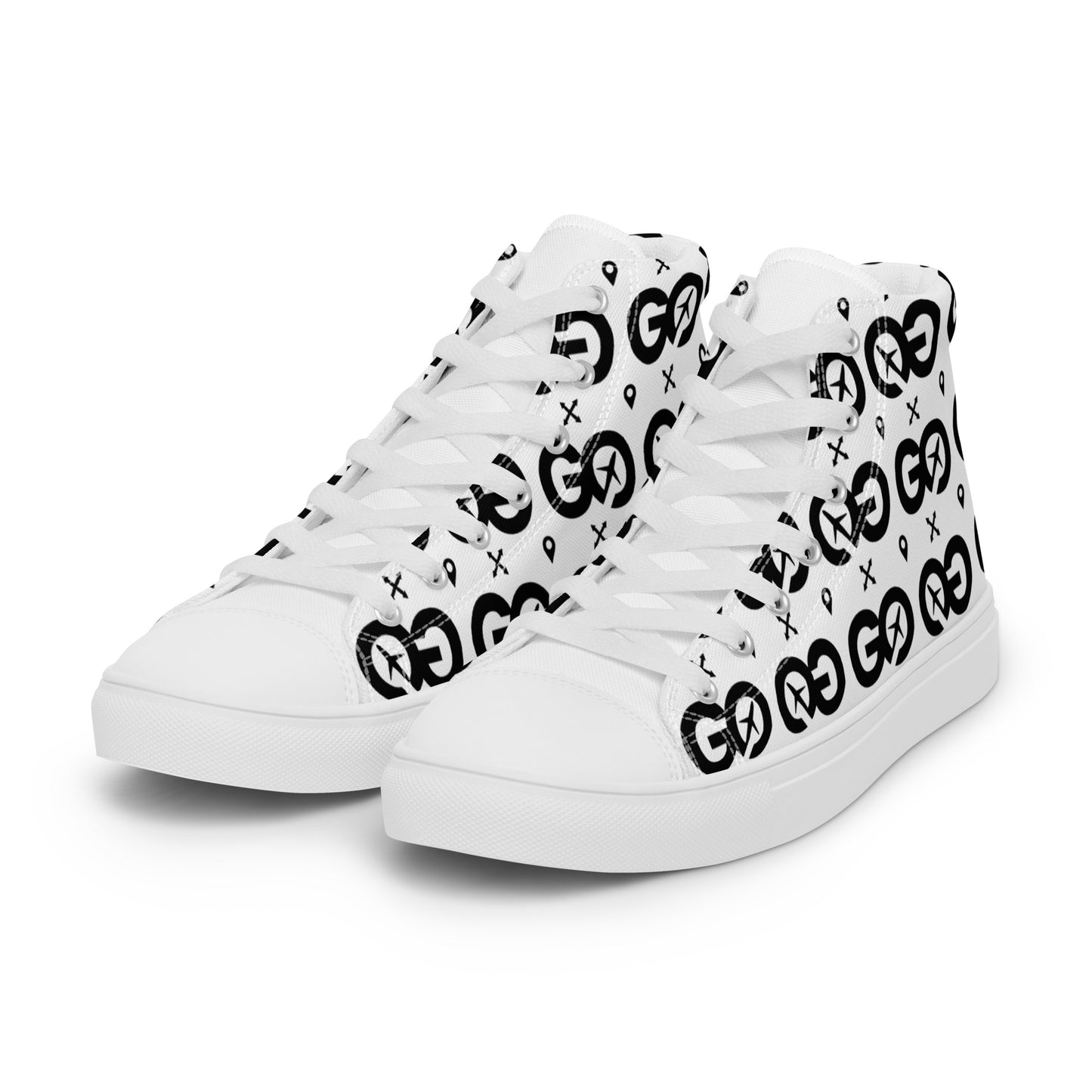 Men’s White High Top Canvas Sneakers