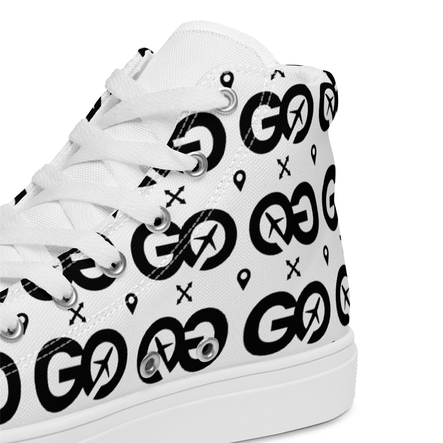 Men’s White High Top Canvas Sneakers