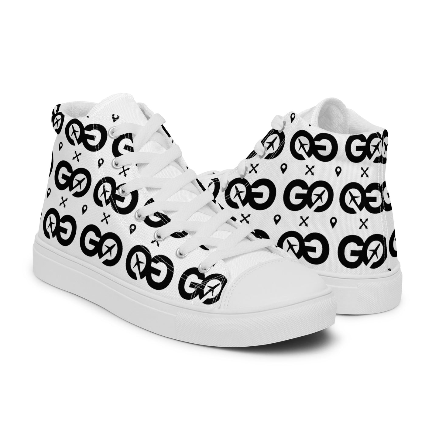 Men’s White High Top Canvas Sneakers