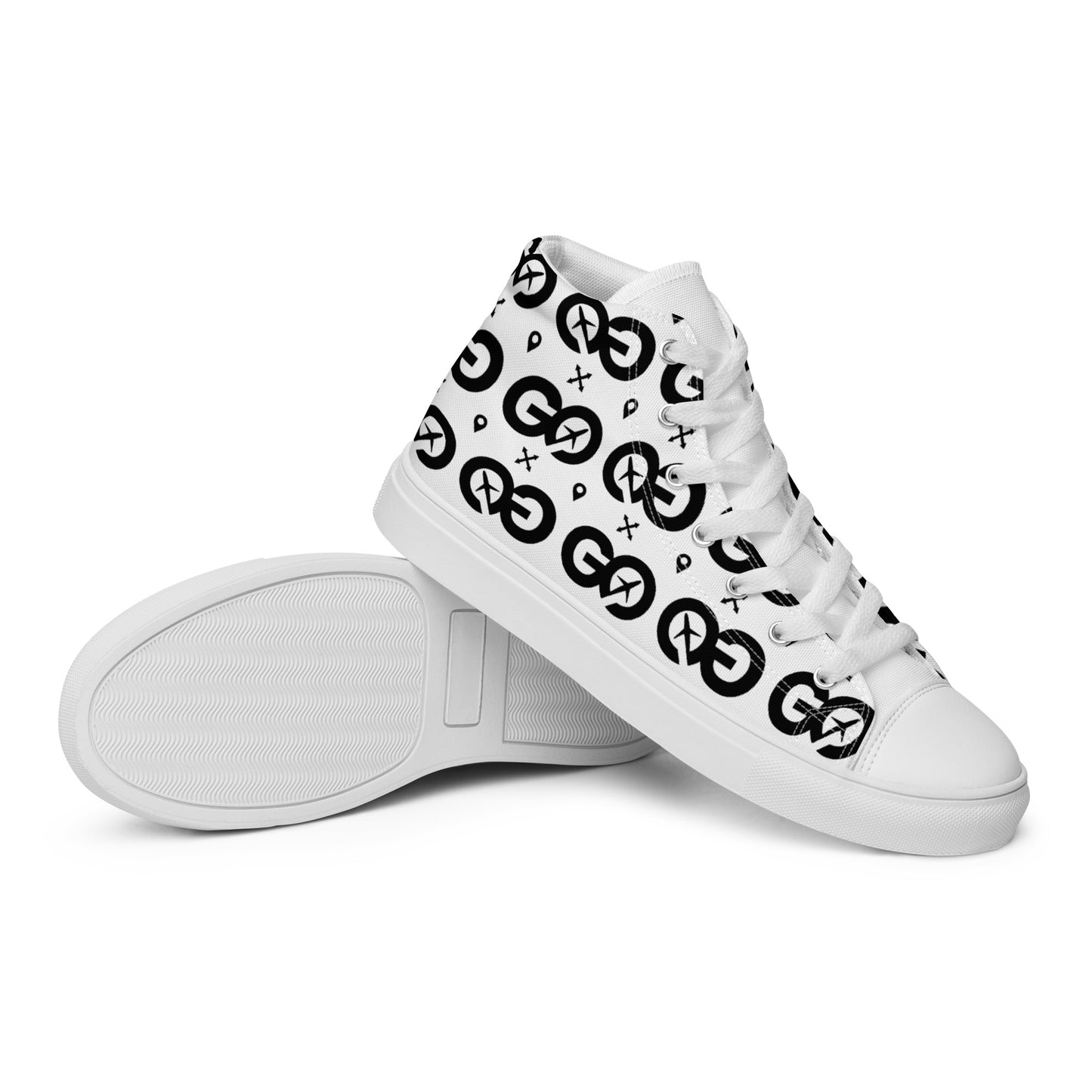 Men’s White High Top Canvas Sneakers