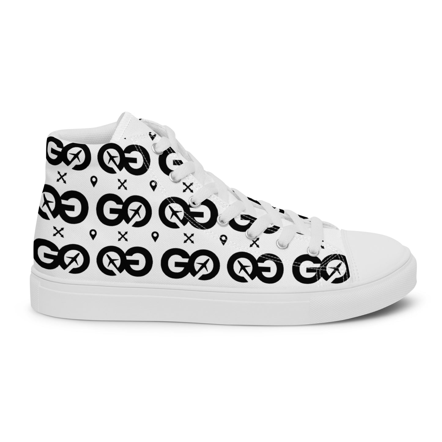 Men’s White High Top Canvas Sneakers