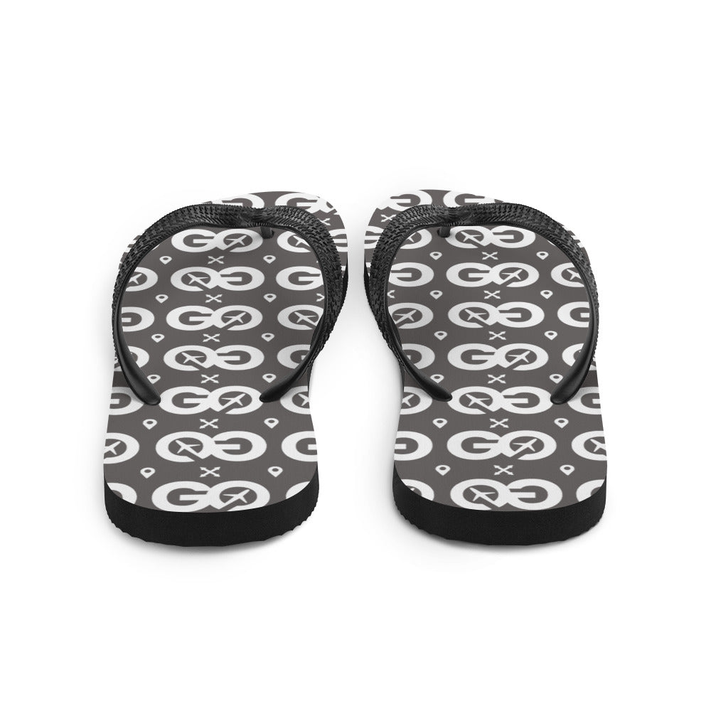 Dark Gray Unisex Flip-Flops