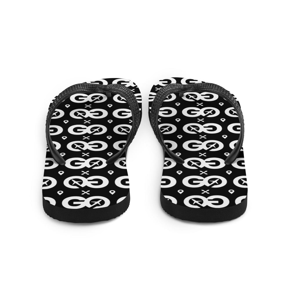 Black Unisex Flip-Flops