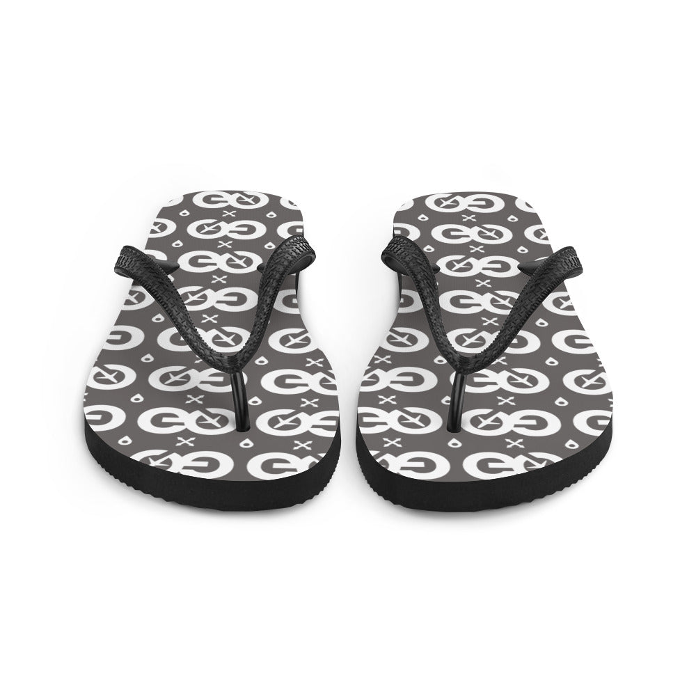 Dark Gray Unisex Flip-Flops