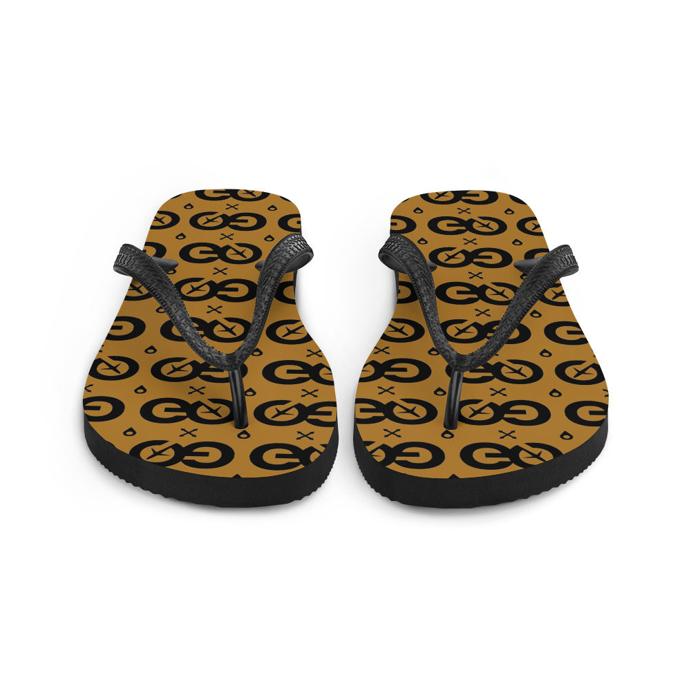 B. Brown Unisex Flip-Flops