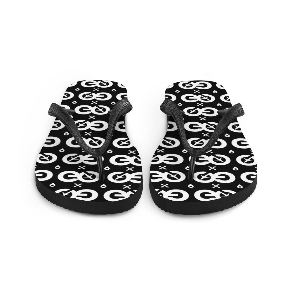 Black Unisex Flip-Flops