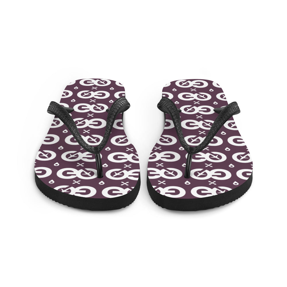 Plum Unisex Flip-Flops