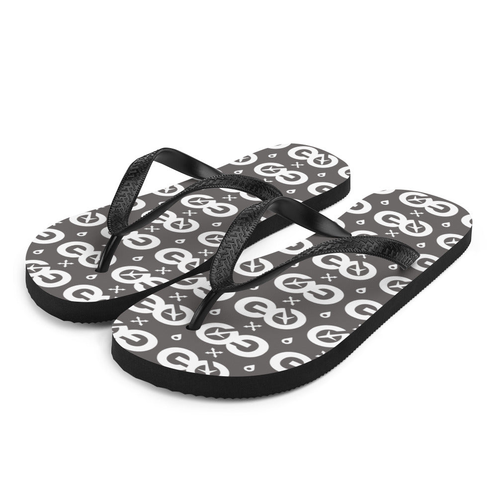 Dark Gray Unisex Flip-Flops