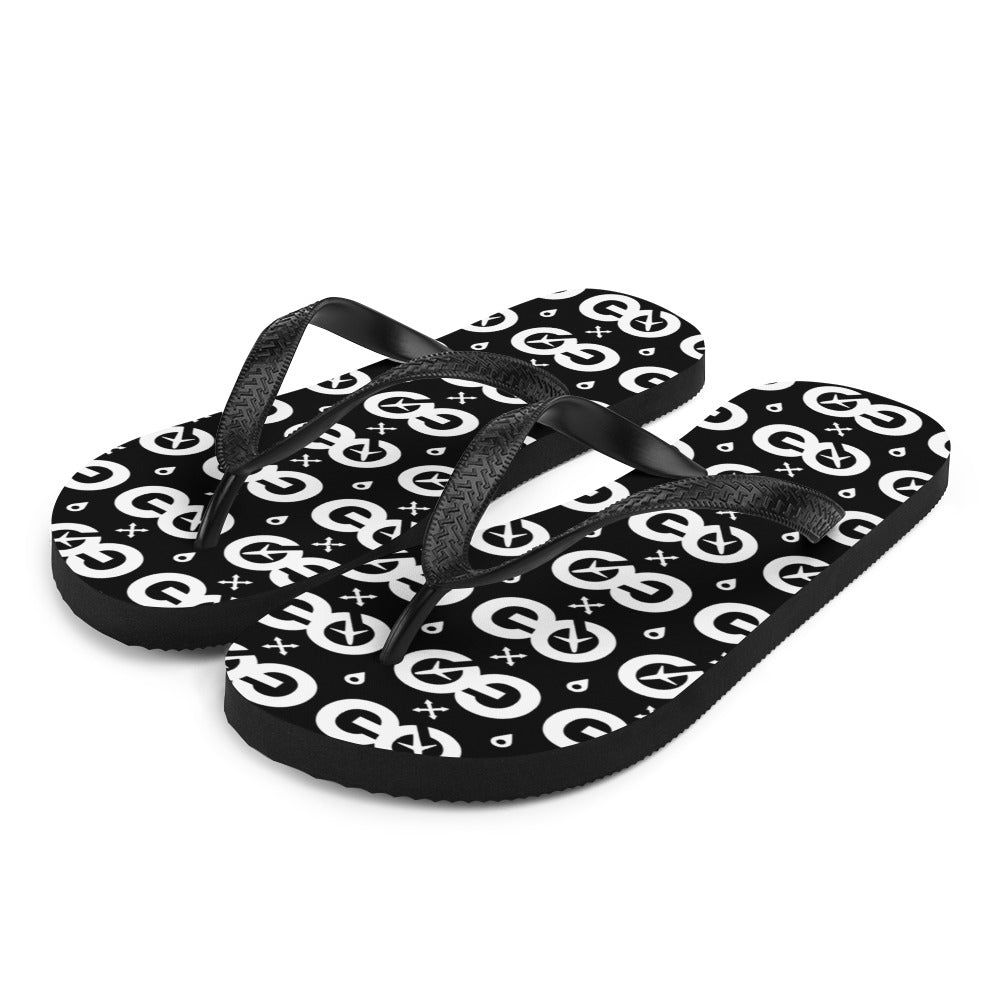 Black Unisex Flip-Flops
