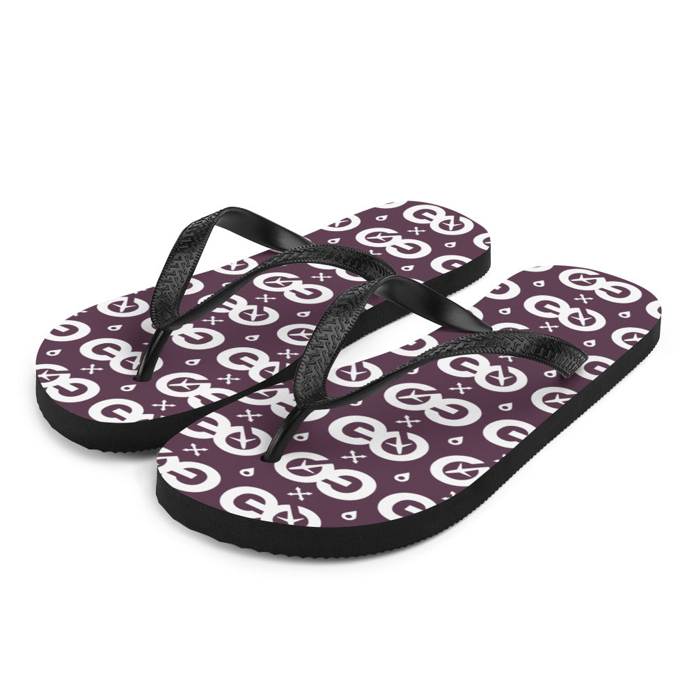 Plum Unisex Flip-Flops