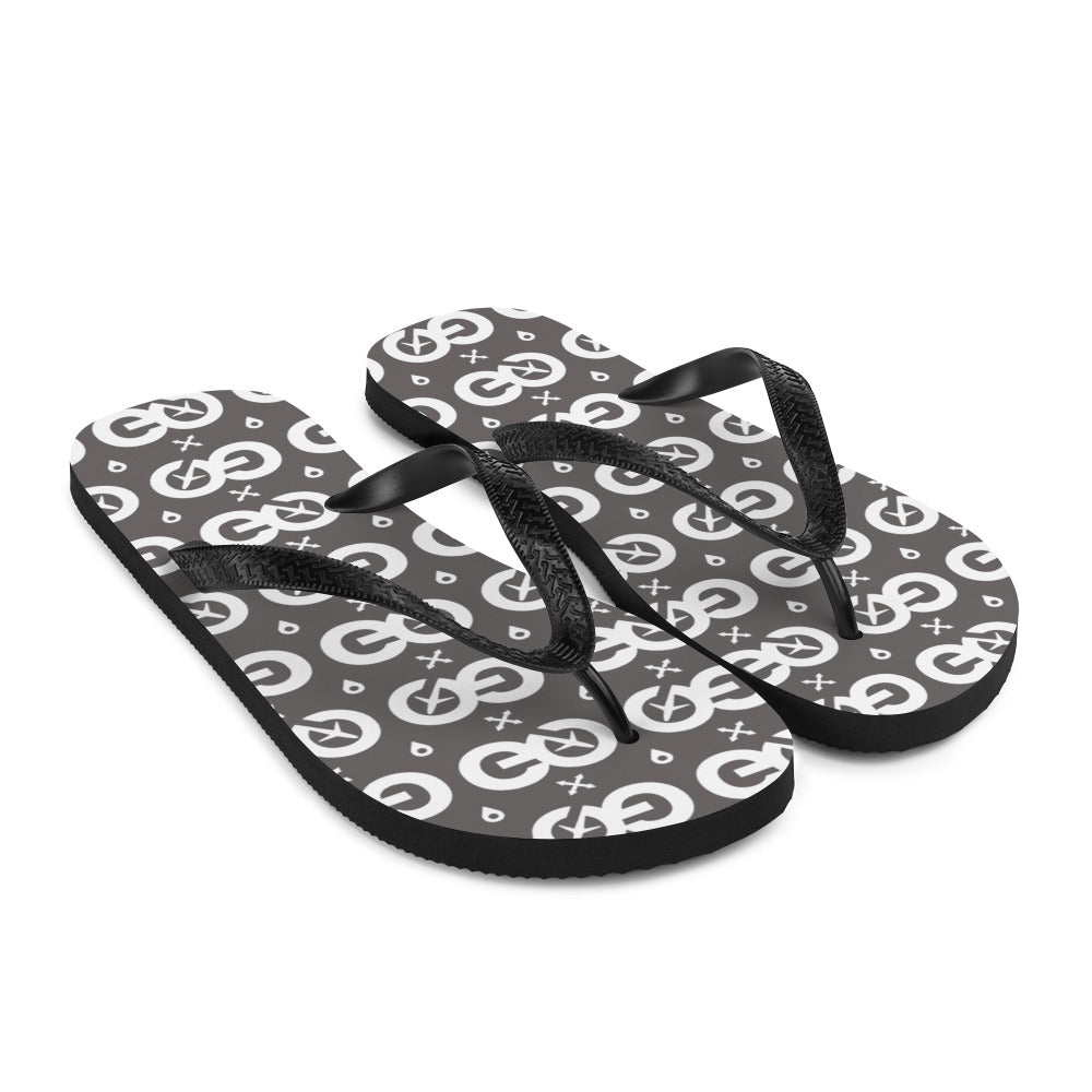 Dark Gray Unisex Flip-Flops