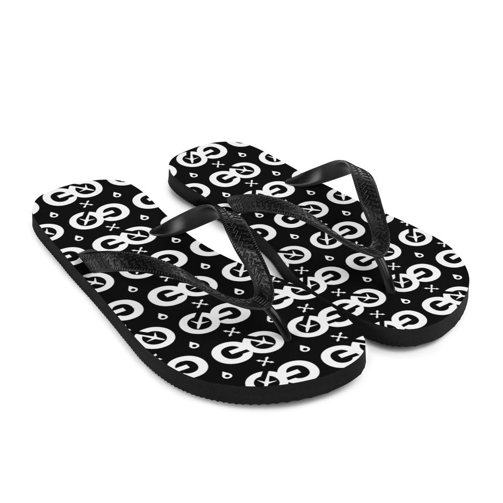 Black Unisex Flip-Flops
