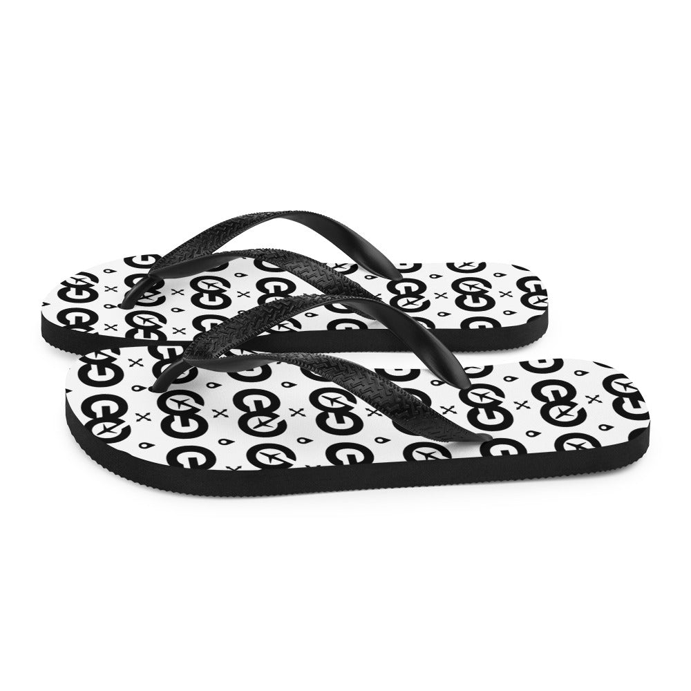 White Unisex Flip-Flops