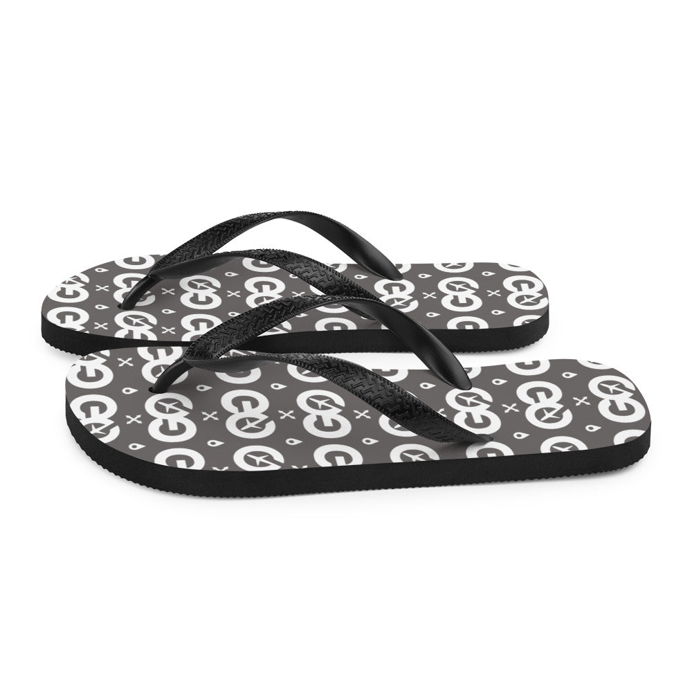 Dark Gray Unisex Flip-Flops
