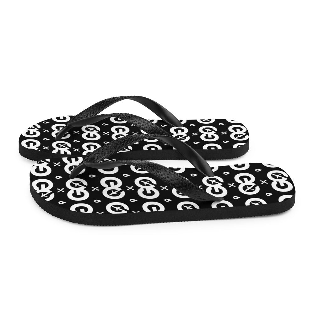 Black Unisex Flip-Flops