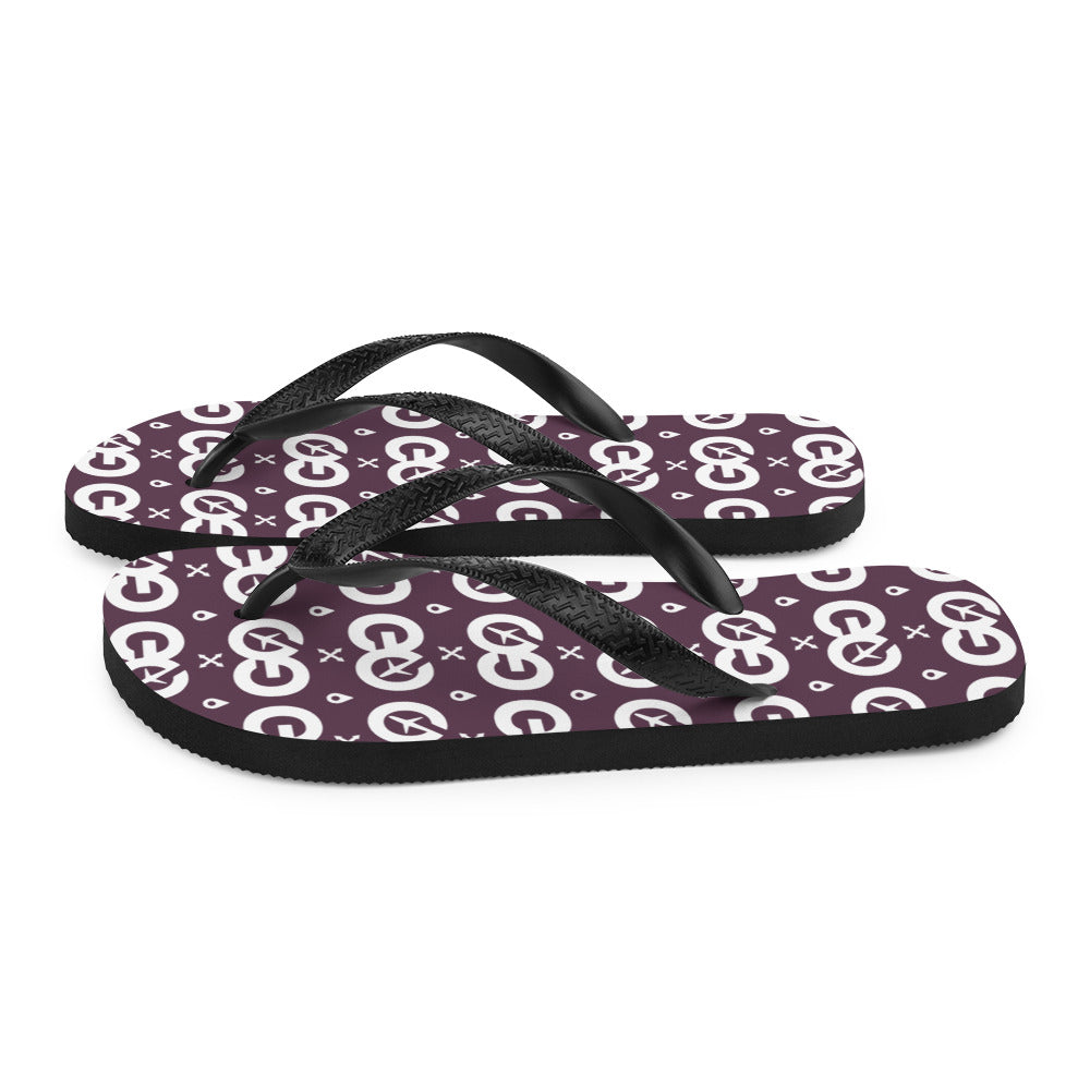 Plum Unisex Flip-Flops