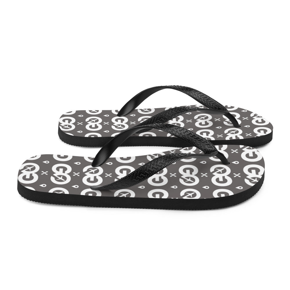 Dark Gray Unisex Flip-Flops