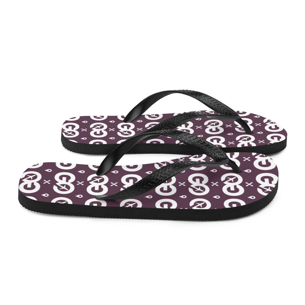 Plum Unisex Flip-Flops