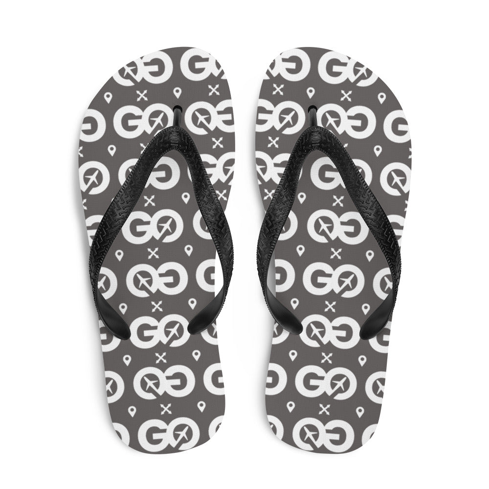 Dark Gray Unisex Flip-Flops