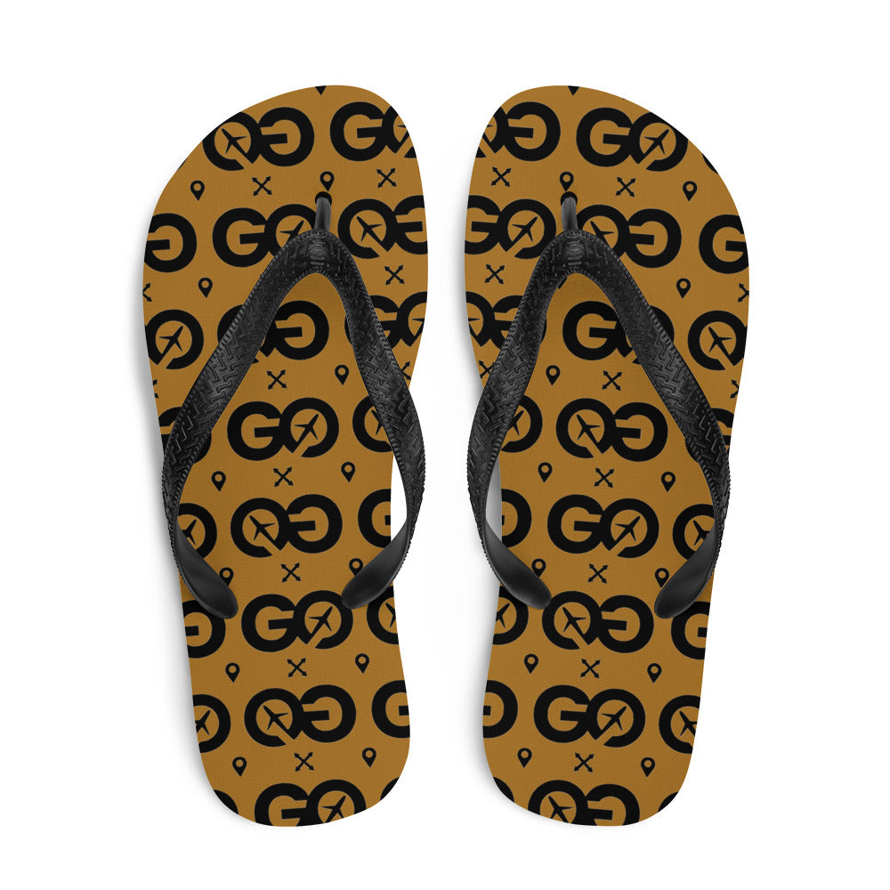 B. Brown Unisex Flip-Flops