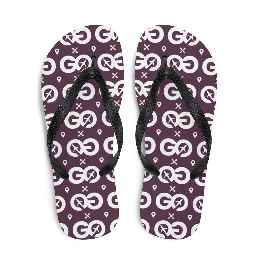 Plum Unisex Flip-Flops