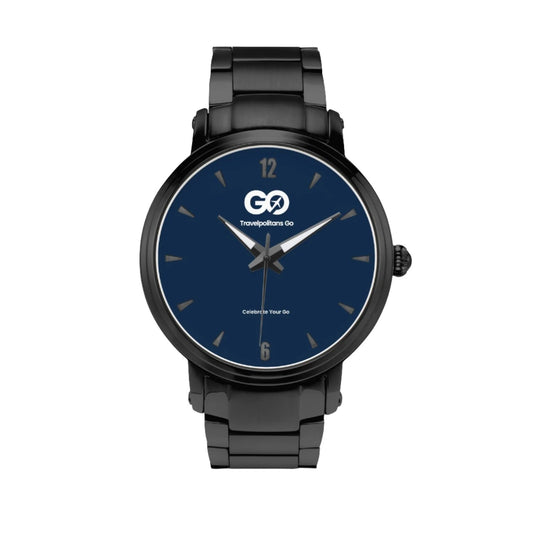 Men's Black Navy Stainless Steel Watch