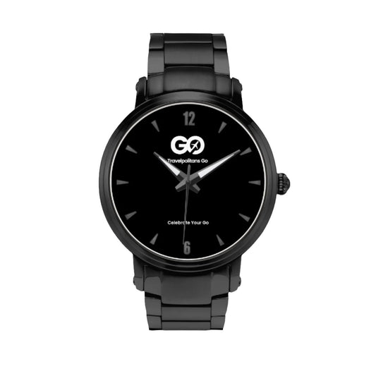 Men's Classic Black Stainless Steel Watch