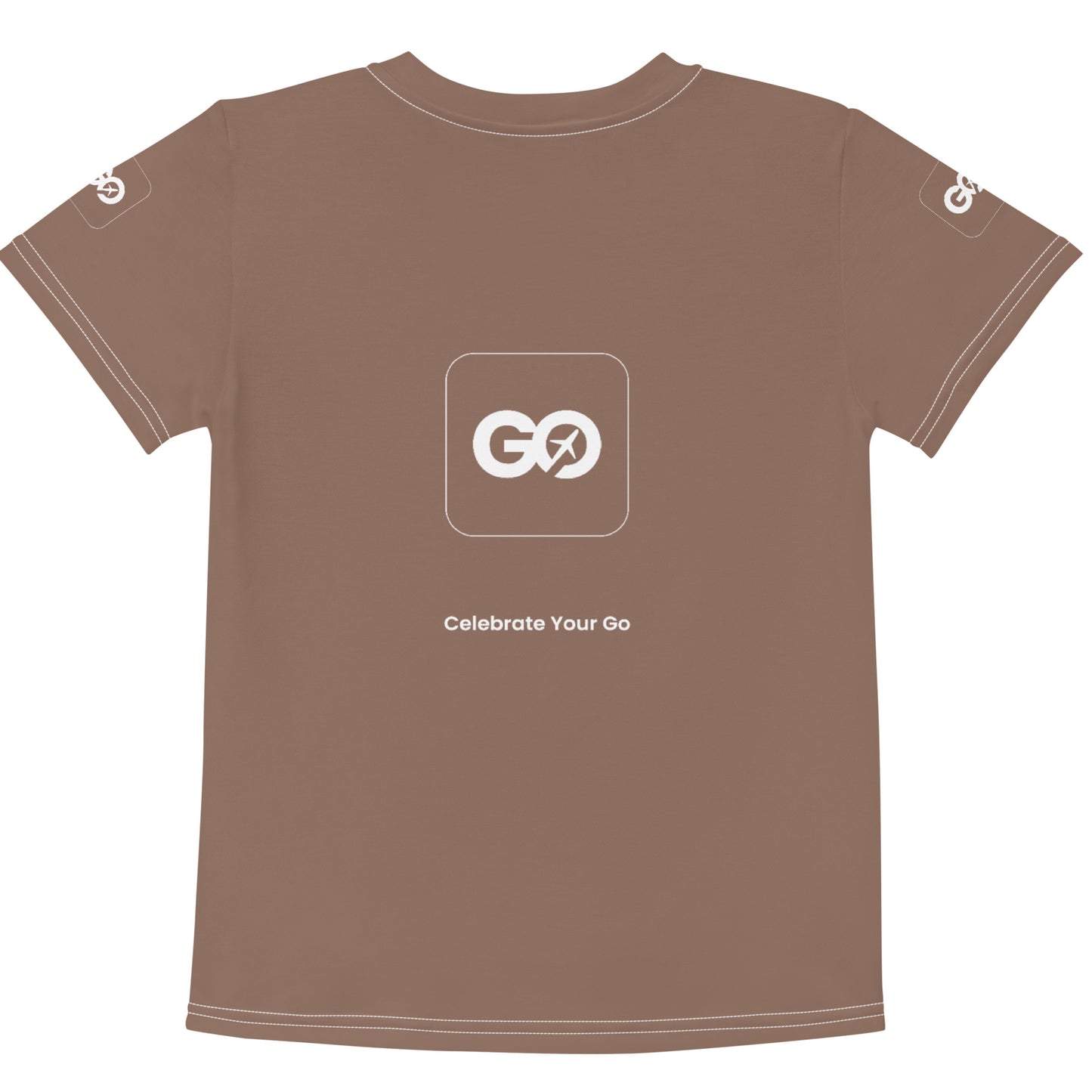 Kids Raw Umber Crew Neck T-Shirt