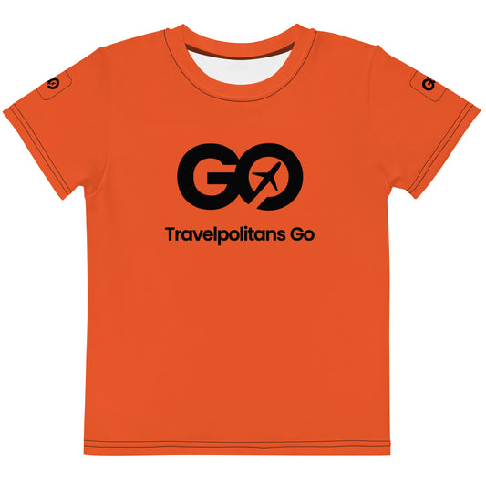 Kids Bright Orange Crew Neck T-Shirt
