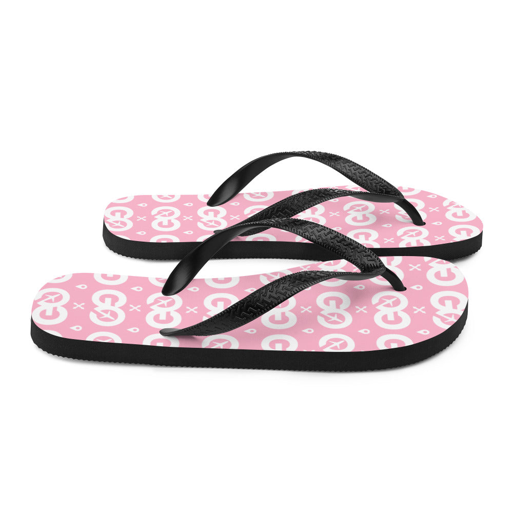 Pink Unisex Flip-Flops